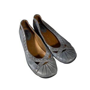 Clarks Artisan Womens Size‎ 6 M Light Blue Shoes Leather Slip On Flats 63859